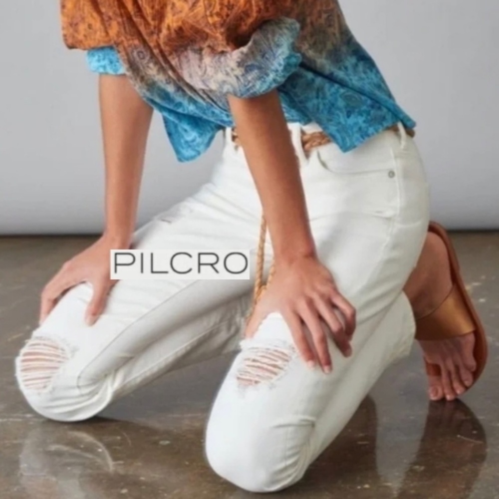 Anthropologie Pilcro white midrise jeans, 26,